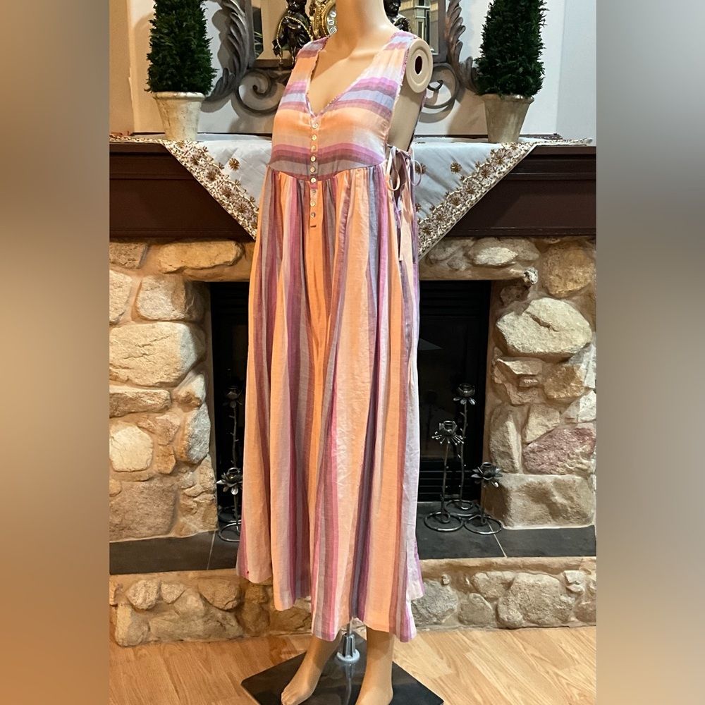 Free People Nora Stripped Jumpsuit - Picture 2 of 15